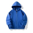 thumbnail image 1 of Busydd Hoodies for Boys Girls 2-11 Years Casual Unisex Long Sleeve Solid Color Zip Up Boys Hoodies Loose Comfy Cotton Hooded Fall Jackets with Pockets, 1 of 5