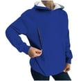 thumbnail image 1 of Busydd Hoodies for Women Fashion Solid Color Long Sleeve Womens Hoodies Breastfeeding Zip Up Hoodie Casual Comfy Pullover Tops 2XL, 1 of 5