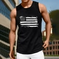 thumbnail image 1 of Busydd Independence Day Mens Tank Top Casual Sleeveless Round Neck 4th of July T Shirts for Man Trendy American Flag Print Patriotic Tops Summer Lightweight Cotton Workout Tank, 1 of 9