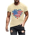 thumbnail image 1 of Busydd Independence Day T Shirts for Man Casual Comfortable Cotton T Shirts Round Neck Short Sleeve Summer Tops American Flag Print Patriotic Tee Shirts, 1 of 5