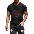 thumbnail image 1 of Busydd Independence Day T Shirts for Man Round Neck Short Sleeve Summer Tops 4th of July American Flag Print Patriotic Tees Casual Comfy Cotton T Shirts, 1 of 5