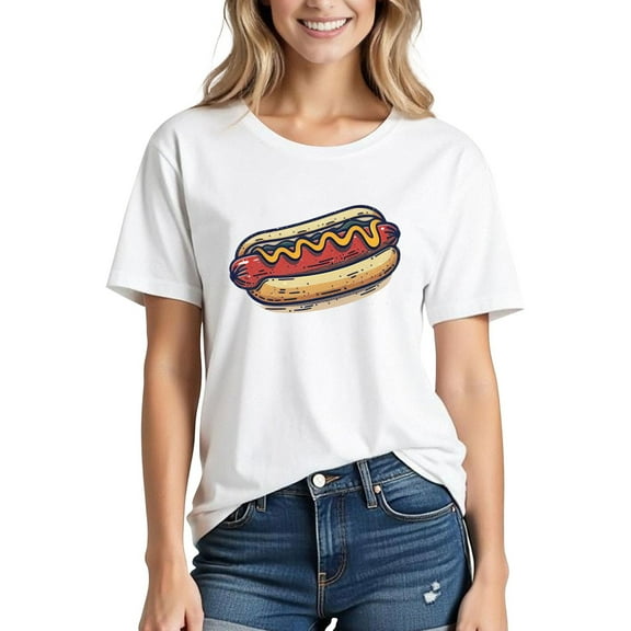 Busydd Independence Day T Shirts for Women Casual Short Sleeve Round Neck Summer Tops Trendy 4th of July Patriotic Tops Comfortable Cotton Graphic Tees M