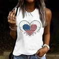 thumbnail image 1 of Busydd Independence Day Tank Top for Women Casual Sleeveless Round Neck Summer Tops Trendy USA Flag Print Patriotic Tops 4th of July Camisole Tops for Women, 1 of 4
