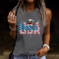 thumbnail image 1 of Busydd Independence Day Tank Top for Women Casual Sleeveless Round Neck Summer Tops Trendy USA Flag Print Patriotic Tops 4th of July Camisole Tops for Women, 1 of 4