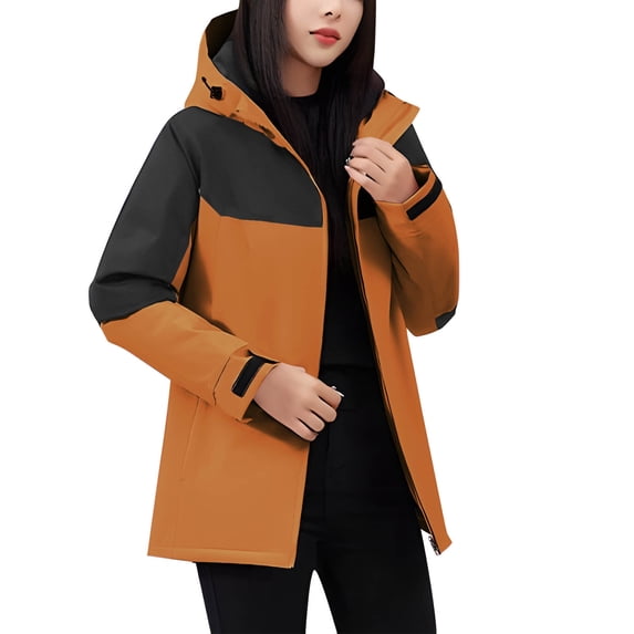 Busydd Jackets for Women Trendy Long Fleece Windbreaker Jacket Casual Zip Up Hooded Jackets Fashion Warm Bomber Jackets Plus Size Outerwear with Pockets M-5XL