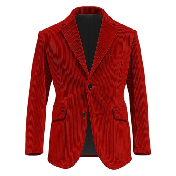 Busydd Jackets for Men Fashion Holiday Party Christmas Mens Coats Solid Color Long Sleeve Lapel Blazer for Men with Pockets 2XL