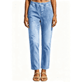 thumbnail image 1 of Busydd Jeans for Women Straight Leg Solid Color Jeans Everyday Wear Mid-Rise Pants with Pockets 2XL, 1 of 9