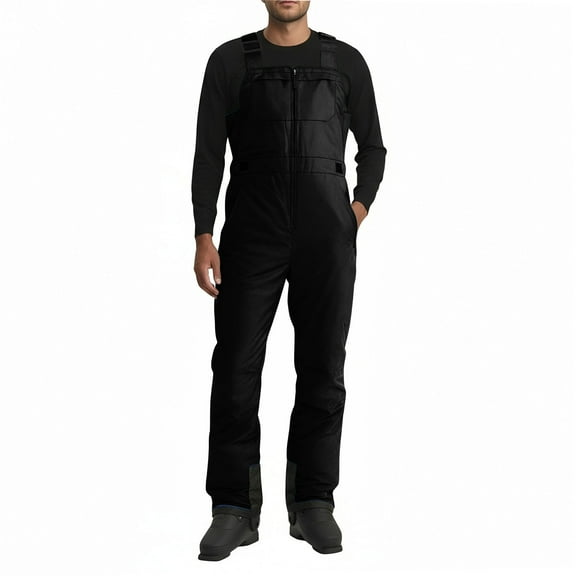 Busydd Jumpsuits for Men Outdoor Ski Men's Jumpsuits Fashion Solid Color Sleeveless Windproof Waterproof Mens Jumpsuit M
