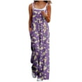 thumbnail image 1 of Busydd Jumpsuits for Women Casual Loose Wide Leg Rompers Trendy One Piece Floral Overalls for Women Sleeveless Vacation Outfits with Pockets, 1 of 5