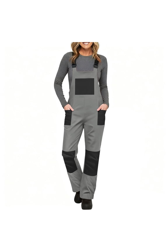 Jumpsuits for Women Outdoor Ski Women's Jumpsuits Fashion Colorblock Sleeveless Windproof Waterproof Womens Jumpsuit S