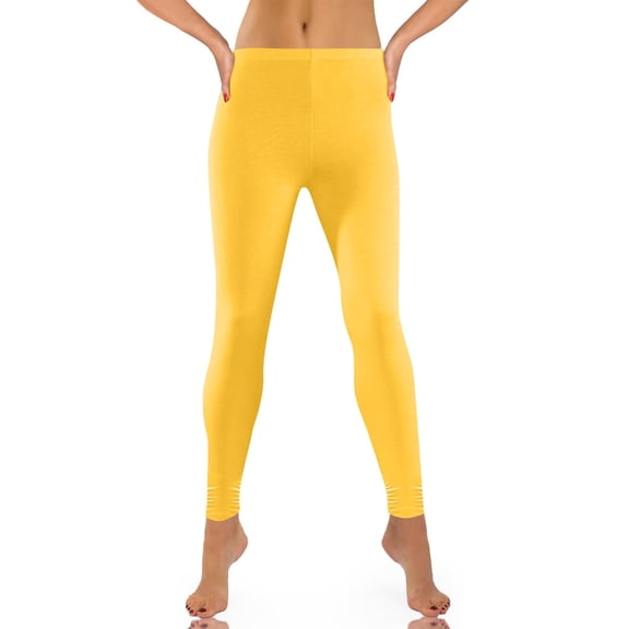 Busydd Leggings for Women Fashion Stretchy Solid Color Womens Yoga Pants Comfortable Pleated Workout Gym Womens Leggings