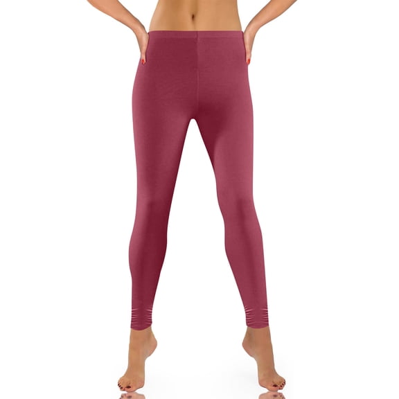 Busydd Leggings for Women Fashion Stretchy Solid Color Womens Yoga Pants Comfortable Pleated Workout Gym Womens Leggings