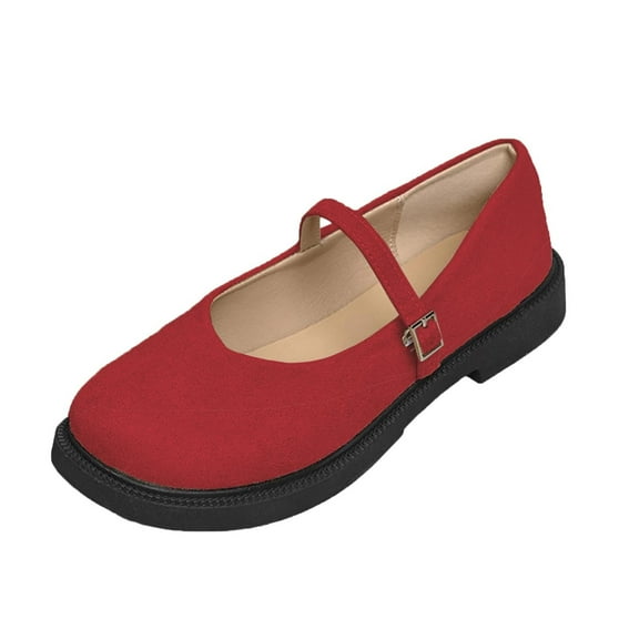 Busydd Loafers for Women Fashion Solid Color Chunky Heel Dress Shoes for Women Casual Comfortable Round Toe Women Footwear 8.5