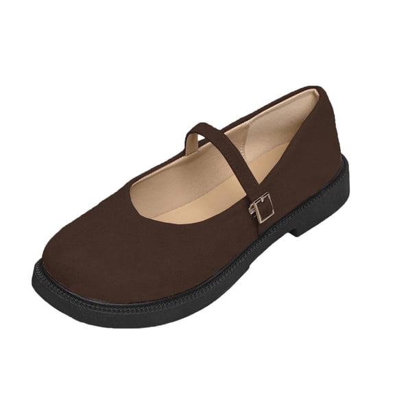 Busydd Loafers for Women Fashion Solid Color Chunky Heel Dress Shoes for Women Casual Comfortable Round Toe Women Footwear 8.5