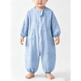 thumbnail image 1 of Busydd Long Sleeve Baby Romper 1-4 Years with Front Zipper and Pockets Fashion Comfy Newborn Infant Boy Girl Clothes Onesie 2 Years, 1 of 7