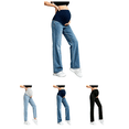 thumbnail image 1 of Busydd Maternity Jeans for Women Over The Belly High Waisted Pregnancy Pants Comfy Support Loose Straight Leg Denim Pants 2XL, 1 of 8