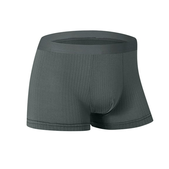 Busydd Men's Boxer Briefs Comfortable Breathable Solid Color Mens Boxer Briefs Soft Ribbed Mens Underwear 3XL