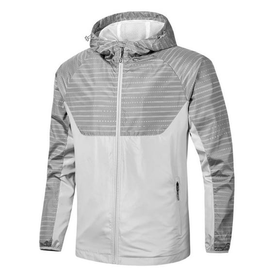 Busydd Men's Coats Fashion Slim Windbreaker Jackets for Men Zip Up Hoodie Bomber Jacket Casual Lightweight Trench Coat Plus Size Windproof Outwear Trench Coats M-5XL