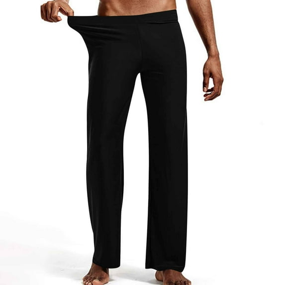 Busydd Men's Pajama Pants Fashion Solid Color Elastic Waist Men's Pajama Bottoms Casual Comfy Stretch Pj Pants for Men S