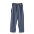 thumbnail image 1 of Busydd Men's Pajama Pants Plus Size M-4XL Fashion Solid Color Sleepwear Elastic Waist Baggy Casual Pants Lightweight Oversized Cotton Loungewear Pants, 1 of 7