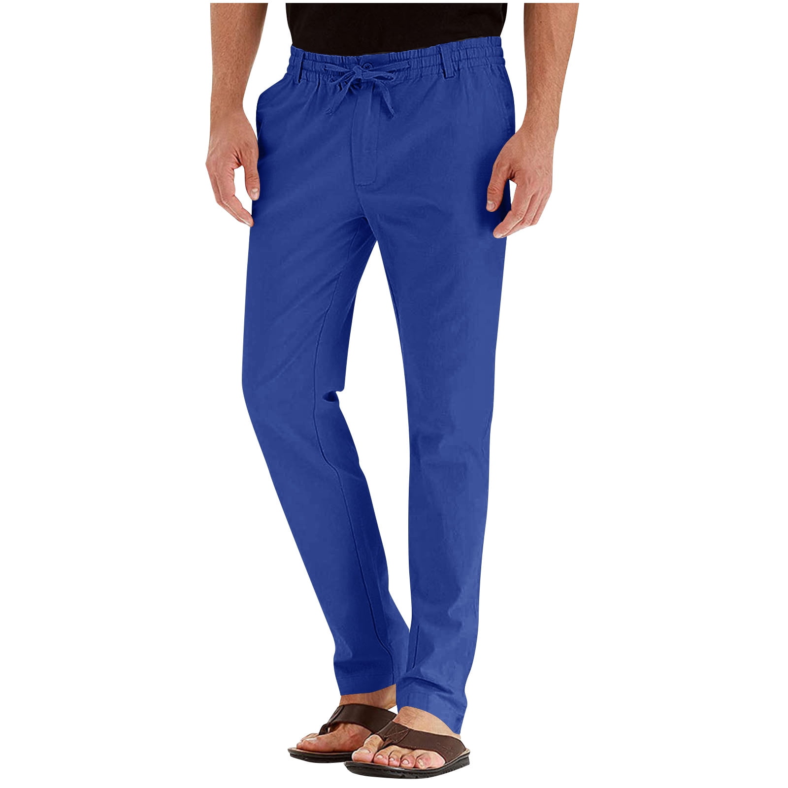 Men's Straight-Leg Cotton Pants for Casual and Business Wear - Comfortable Fit, Versatile Design main image 1
