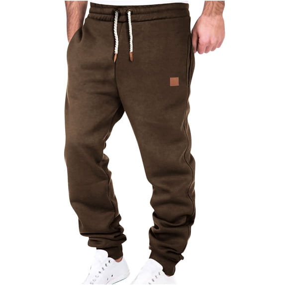 Busydd Men's Sweatpants Casual Comfy Fleece Joggers for Men Fashion Solid Color Drawstring Workout Pants for Men Elastic Waist and Bottom Trousers with Pockets 3XL
