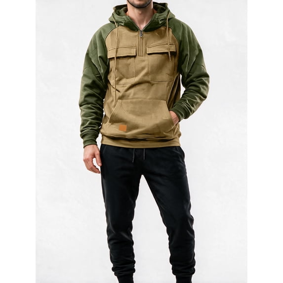 Busydd Men's Tracksuits Casual Matching Mens Sweatsuits 2 Piece Set Long Sleeve Zipper Hoodies and Joggers Men's Vacation Clothes