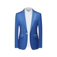thumbnail image 1 of Busydd Mens Blazer Jacket Long Sleeve Business Office Blazers Fashion One Button Formal Suit Jackets Casual Solid Color Sports Coat for Men Regular Fit Plus Size Blazer with Pockets L-3XL, 1 of 3
