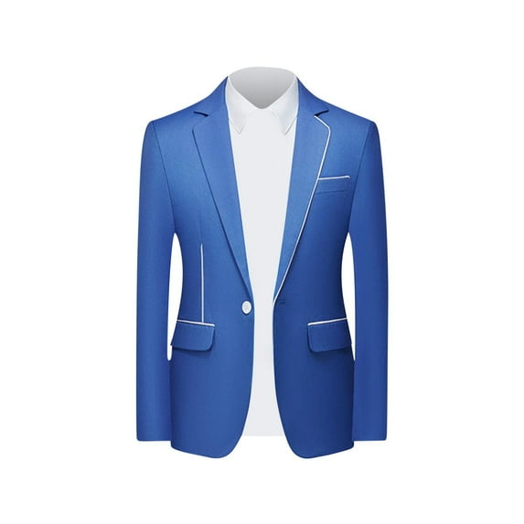 Busydd Mens Blazer Jacket Long Sleeve Business Office Blazers Fashion One Button Formal Suit Jackets Casual Solid Color Sports Coat for Men Regular Fit Plus Size Blazer with Pockets L-3XL