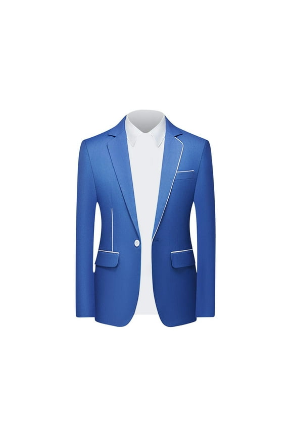 Mens Blazer Jacket Long Sleeve Business Office Blazers Fashion One Button Formal Suit Jackets Casual Solid Color Sports Coat for Men Regular Fit Plus Size Blazer with Pockets L-3XL