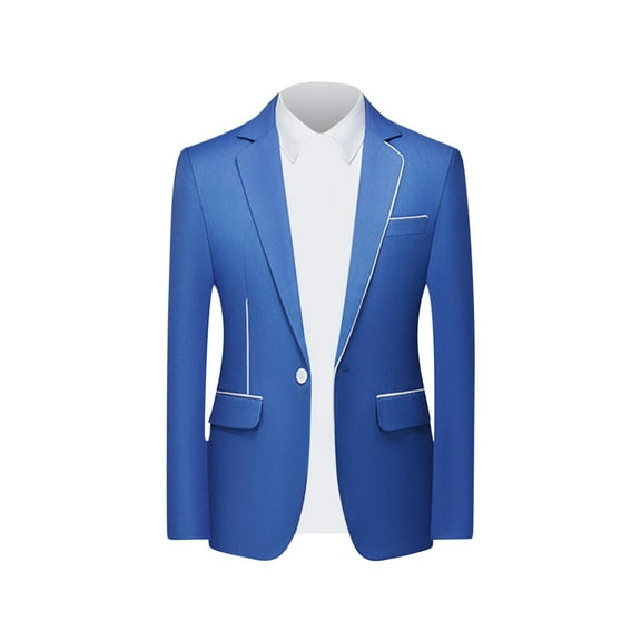 Busydd Mens Blazer Jacket Long Sleeve Business Office Blazers Fashion One Button Formal Suit Jackets Casual Solid Color Sports Coat for Men Regular Fit Plus Size Blazer with Pockets L-3XL