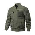 thumbnail image 1 of Busydd Mens Coats Fashion Solid Color Windbreaker Jackets for Men Casual Lightweight Zip Up Trench Coats Blazers Mens Bomber Jacket Plus Size Windproof Jacket with Pockets M-4XL, 1 of 8