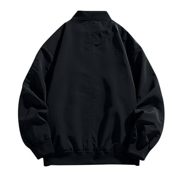 Busydd Mens Jacket Casual Hiking Workout Bomber Jacket Long Sleeve Solid Color Zip Up Outwear Lightweight Windbreaker Jackets for Men Rain Jacket Sport Coats Blazers with Pockets