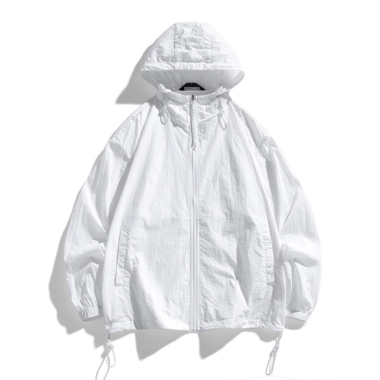 Busydd Mens Jacket Fashion Solid Color Sun Protection Jackets Long