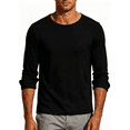 Busydd Mens Long Sleeve Tee Shirts Casual Breathable Solid Color T ...