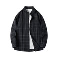 thumbnail image 1 of Busydd Mens Shirts Plus Size M-5XL Fashion Plaid Cotton Long Sleeve Shirt Turndown Collar Button Up Shirt Comfy Oversized Casual Shirts, 1 of 8