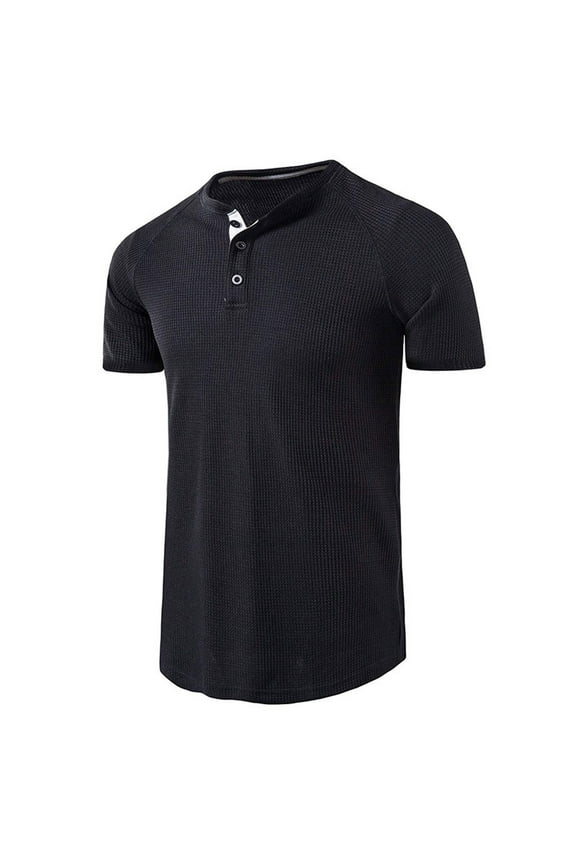 Mens Shirts Summer Collar Neck Short Sleeve Gym Shirts Quick Dry Stretched Performance Solid Color Workout Shirts Casual Stylish Lightweight Button Down Formal Dress Shirts
