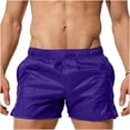 thumbnail image 1 of Busydd Mens Shorts Casual Solid Color Gym Athletic Shorts for Men Summer Beach Elastic Waist Men's Swim Trunks with Pockets, 1 of 6