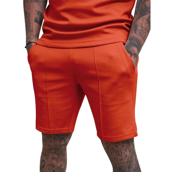 Busydd Mens Shorts Elastic Waist Drawstring Workout Gym Shorts Summer Solid Color