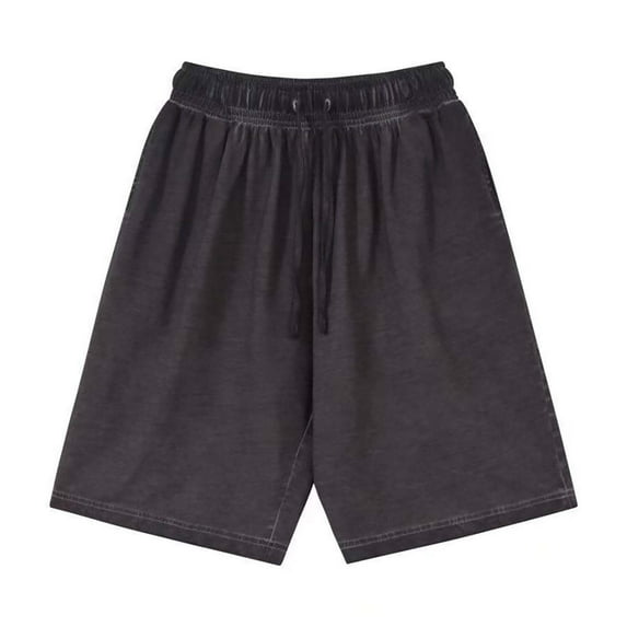 Busydd Mens Shorts Plus Size Shorts S-5XL Vintage Tie Dye Gym Shorts Summer Loose Drawstring Athletic Shorts Elastic Waist Knee Length Workout Shorts with Pockets