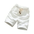 thumbnail image 1 of Busydd Mens Shorts Solid Color Baggy Casual Shorts Summer Lightweight Drawstring Cotton Shorts Trendy Elastic Waist Gym Shorts with Pockets Plus Size Shorts XL-5XL, 1 of 8