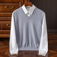 thumbnail image 1 of Busydd Mens Sweater Vest Trendy V Neck Knitted Vest for Men Casual Solid Color Sleeveless Mens Sweaters and Pullovers 2XL, 1 of 7