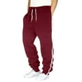 thumbnail image 1 of Busydd Mens Sweatpants Elastic Waist Drawstring Athletic Pants for Men Solid Color Fleece Mens Jogger Pants Casual Comfy Men Apparel L, 1 of 3