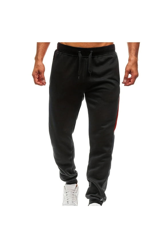 Mens Sweatpants Elastic Waist Drawstring Workout Pants for Men Casual Lightweight Sweat Pants with Pockets Elastic Bottom Plus Size Sweatpants S-3XL