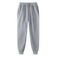 thumbnail image 1 of Busydd Mens Sweatpants Solid Color Drawstring Men's Pants Casual Elastic Bottom Straight Leg Lounge Pants with Pockets S, 1 of 2