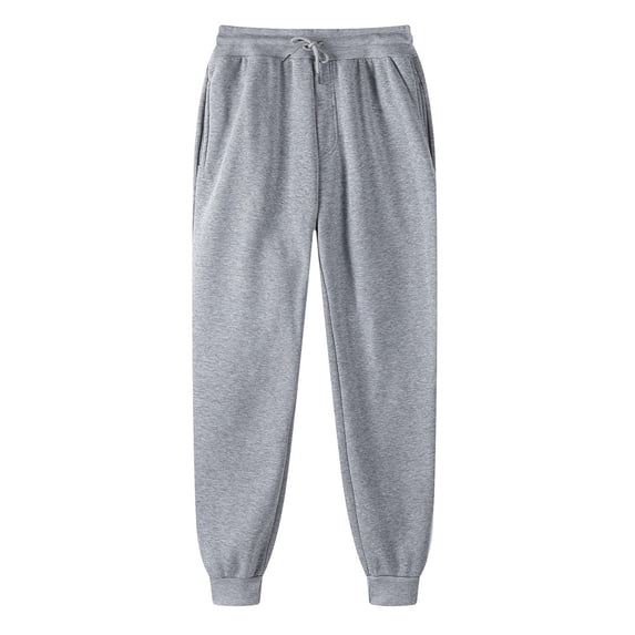 Busydd Mens Sweatpants Solid Color Drawstring Men's Pants Casual Elastic Bottom Straight Leg Lounge Pants with Pockets S
