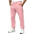thumbnail image 1 of Busydd Mens Sweatpants with Pockets Casual Solid Color Elastic Waist Joggers for Men Comfy Trendy Elastic Bottom Men's Pants XL, 1 of 7