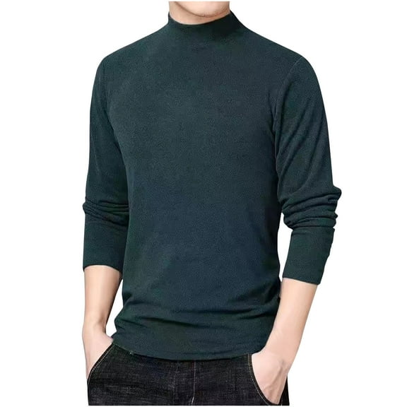 Busydd Mens Sweatshirt High Crewneck Sweatshirts Solid Color Oversized Hoodie Casual Loose Long Sleeve Shirts for Men Stylish Lightweight Pullover Tops Plus Size Sweatshirt XL-5XL