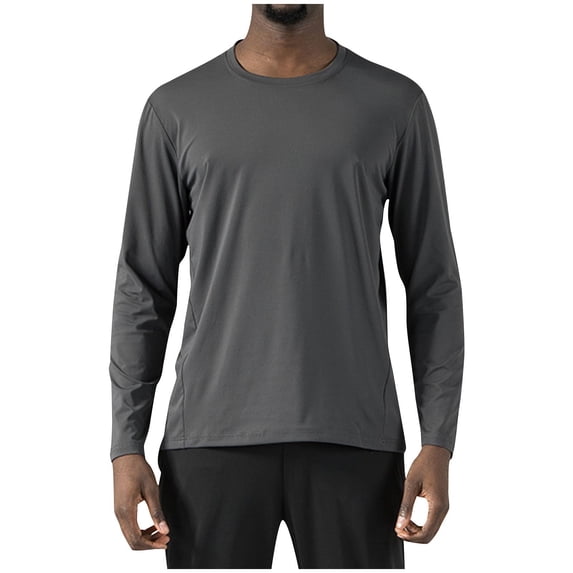 Busydd Mens Sweatshirt Solid Color Long Sleeve Shirts for Men Casual Stylish Crewneck Sweatshirts Lightweight Loose Oversized Hoodie Pullover Plus Size Sweatshirt L-5XL