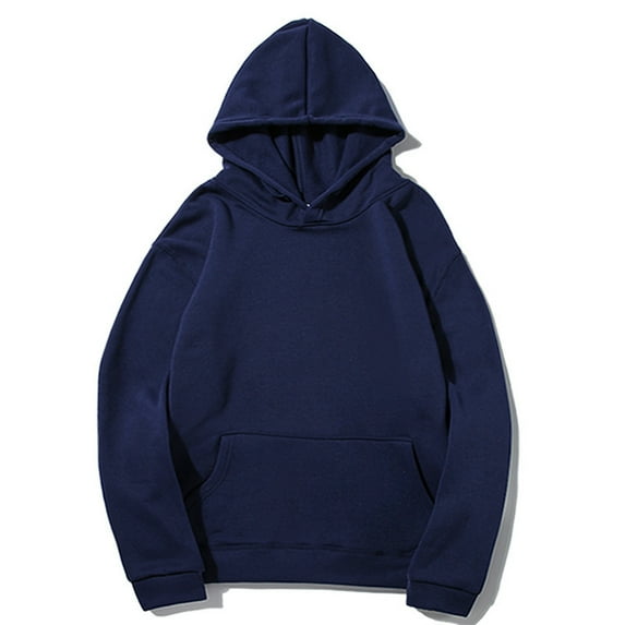 Busydd Mens Sweatshirts Solid Color Hooded Sweatshirt Long Sleeve Pullover Hoodie Casual Loose Oversized Sweatshirt Plus Size Sweatshirt with Pocket S-3XL